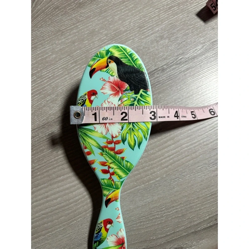 Wet Brush Original Detangler Tropical Toucan Parrot Floral Teal Hair Brush
